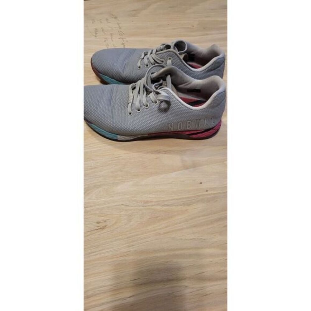 NOBULL Superfabric Trainer Grey Pink Blue Multi Color Sole Training Shoes